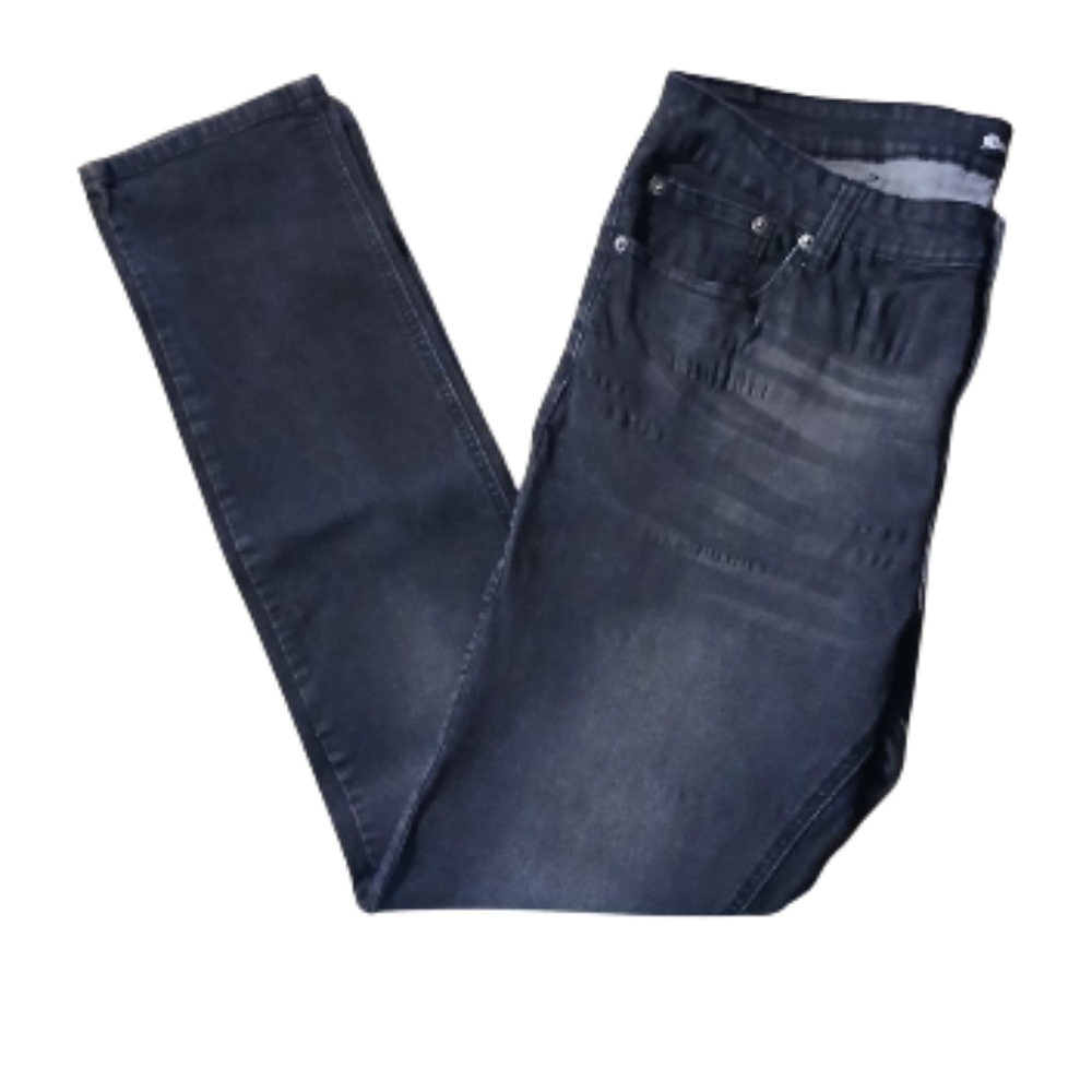 Royal Blue's "Black" Denim Men's Super Skinny Stretch Fit Jeans Size: 38×32